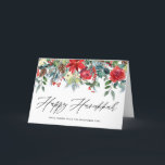 Wasserfarbe Festliche Blumengarten Happy Hanukkah Feiertagskarte<br><div class="desc">Wasserfarben Festivals Blumengarten Happy Hanukkah Card | Senden Sie Hanukkah Grüße an Familie und Freunde mit dieser Blumenkarte Hanukkah. Es enthält Aquarellbilder Rose,  Poinsettien,  Holossalen,  Kiefernnadeln,  Pinecone und andere festliche Akzente. Personalisieren Sie diese botanische Urlaubskarte,  indem Sie Ihre eigenen Texte und Fotos hinzufügen.</div>