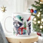 Wasserfarbe Festliche Raccoons Weihnachtsfeierlich Kaffeetasse