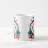 Wasserfarbe Festlicher Igel Weihnachten Tasse (Mittel)