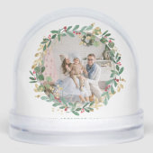 Wasserfarbe Festliches Weihnachtsbad Foto Schneekugeln (Vorderseite)