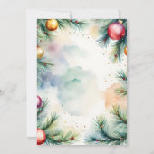 Wasserfarbe Festliches Weihnachtsfest im Unternehm Einladung (Rückseite)