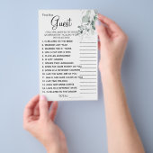 Wasserfarbe Finden Sie die Gast-Brautparty-Spielka Flyer (Handgriff)