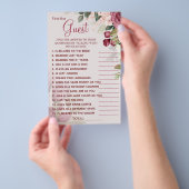 Wasserfarbe Finden Sie die Gast-Brautparty-Spielka Flyer (Handgriff)