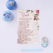 Wasserfarbe Finden Sie die Gast-Brautparty-Spielka Flyer (Einzeln)