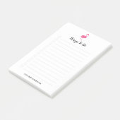 Wasserfarbe Flamingo Personalisiert zu führen List Post-it Klebezettel (angewinkelt)