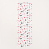 Wasserfarbe Flamingo und Watermelon Muster Custom Yogamatte (Vorderseite)
