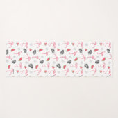 Wasserfarbe Flamingo und Watermelon Muster Custom Yogamatte (Vorderseite (Horizontal))