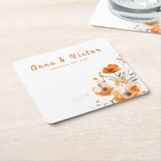 Wasserfarbe Floral Botanischer Romantischer Neapel Rechteckiger Pappuntersetzer (angewinkelt)