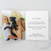 Wasserfarbe Floral Bouquet Denken Sie an Ihr Foto Karte (Innenseite)