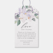 Wasserfarbe Floral Elegant Hochzeit Vielen Dank Geschenkanhänger (Vorderseite)