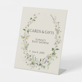 Wasserfarbe Florals Babyduschkarten & Geschenke Sockelschild