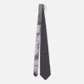 Wasserfarbe Florals Gray Personalize Krawatte (Rückseite)