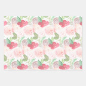 Wasserfarbe Florals Hochzeit Bouquet Handgemalt  Geschenkpapier Set (Vorderseite 3)