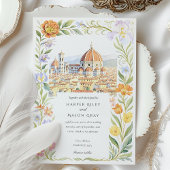 Wasserfarbe Florenz Hochzeit Toskana Einladung