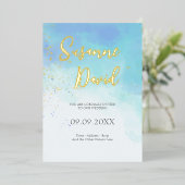 Wasserfarbe & Foil Einladung (Stehend vorne)