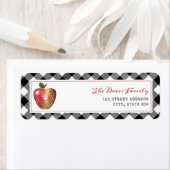 Wasserfarbe Folk Art Apple Karierter Fall Herbst (Insitu)