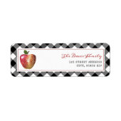 Wasserfarbe Folk Art Apple Karierter Fall Herbst (Vorne)