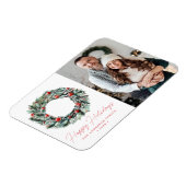 Wasserfarbe Foto Holly Berry & Greenery Magnet (Linke Seite)