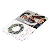 Wasserfarbe Foto Holly Berry & Greenery Magnet (Linke Seite)