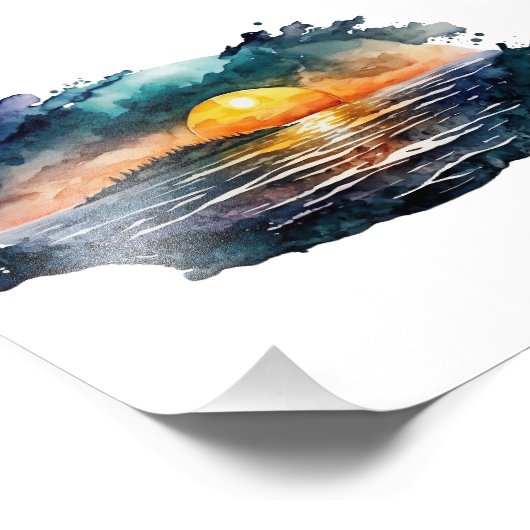 Wasserfarbe Fotodruck (Ecke)