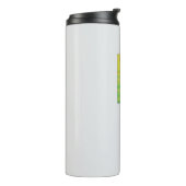 Wasserfarbe, Freude und Glück Thermosbecher (Nach links gedreht)