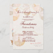 Wasserfarbe Friendsmas Weihnachtsfeierliche Party Einladung (Vorne/Hinten)