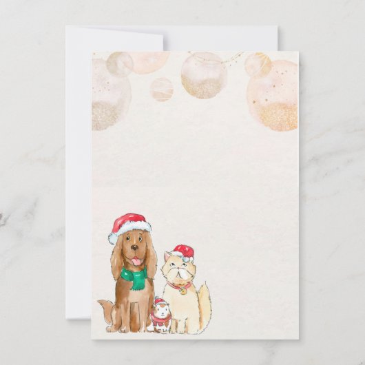 Wasserfarbe Friendsmas Weihnachtsfeierliche Party Einladung (Rückseite)