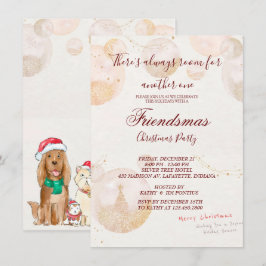 Wasserfarbe Friendsmas Weihnachtsfeierliche Party  Einladung