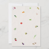 Wasserfarbe, frisch vom Markt Brautparty Einladung (Rückseite)