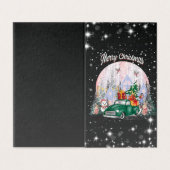 Wasserfarbe frohe Weihnachten, Auto der Geschenke (Außenseite Aufgefaltet)