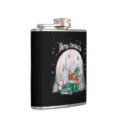 Wasserfarbe frohe Weihnachten, Auto der Geschenke Flachmann (Rechts)