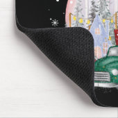 Wasserfarbe frohe Weihnachten, Auto der Geschenke Mousepad (Ecke)