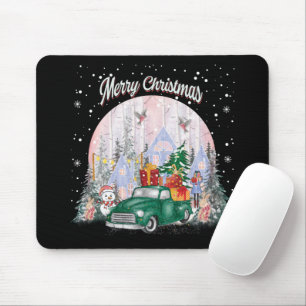 Wasserfarbe frohe Weihnachten, Auto der Geschenke Mousepad