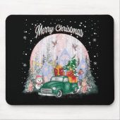 Wasserfarbe frohe Weihnachten, Auto der Geschenke Mousepad (Vorne)