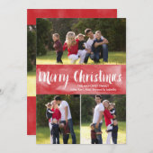 Wasserfarbe Frohe Weihnachten | Fotokarte für den (Vorne/Hinten)