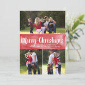 Wasserfarbe Frohe Weihnachten | Fotokarte für den (Stehend Vorderseite)