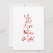 Wasserfarbe Frohe Weihnachten Holly Red Yellow Bel (Rückseite)