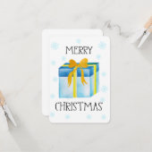 Wasserfarbe Frohe Weihnachten Karte (Vorderseite/Rückseite Beispiel)