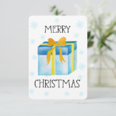 Wasserfarbe Frohe Weihnachten Karte (Stehend Vorderseite)