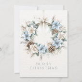 Wasserfarbe frohe Weihnachten Pinecone Wreath (Vorderseite)