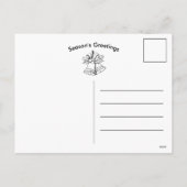 Wasserfarbe Frohe Weihnachten und glückliches Neue (Rückseite)