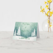 Wasserfarbe Frohe Weihnachten und glückliches Neue Karte (Gelbe Blume)