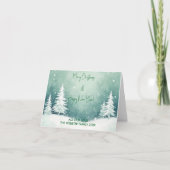 Wasserfarbe Frohe Weihnachten und glückliches Neue Karte (Vorderseite)