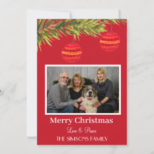 Wasserfarbe Frohe Weihnachtsbaum Familienhotel Fot Feiertagskarte