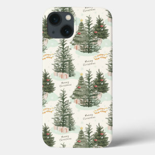 Wasserfarbe Frohe Weihnachtsbaum Muster Urlaub Case-Mate iPhone Hülle