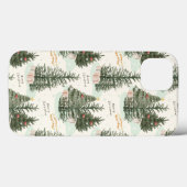 Wasserfarbe Frohe Weihnachtsbaum Muster Urlaub Case-Mate iPhone Hülle (Rückseite (Horizontal))
