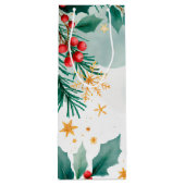 Wasserfarbe Frohe Weihnachtsgeschenktasche - Elega Geschenktüte Für Weinflaschen (Rückseite)