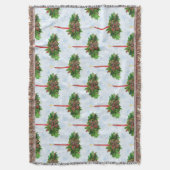 Wasserfarbe Frohe Weihnachtskerze Decke (Vorderseite Vertikal)