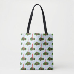 Wasserfarbe Frohe Weihnachtskerze Tasche