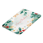 Wasserfarbe Frohe Weihnachtsmagnet mit Blätter Magnet (Linke Seite)